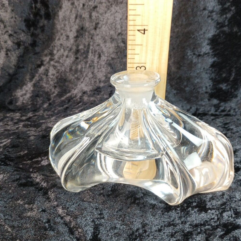 1940s Gundersen-Pairpoint Crystal Glass Perfume Bottle MCM With Pheasant Stopper - Picture 12 of 15